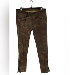 rag & bone Desert Camo Print Skinny Leg Pants 100% Lamb Leather Women's size 29